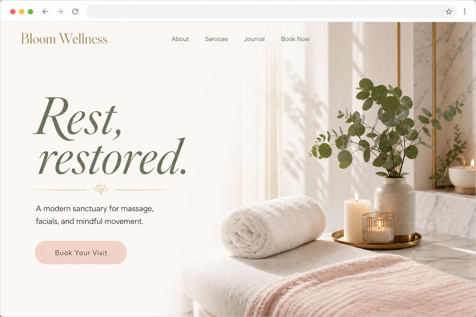 After: elevated premium website design