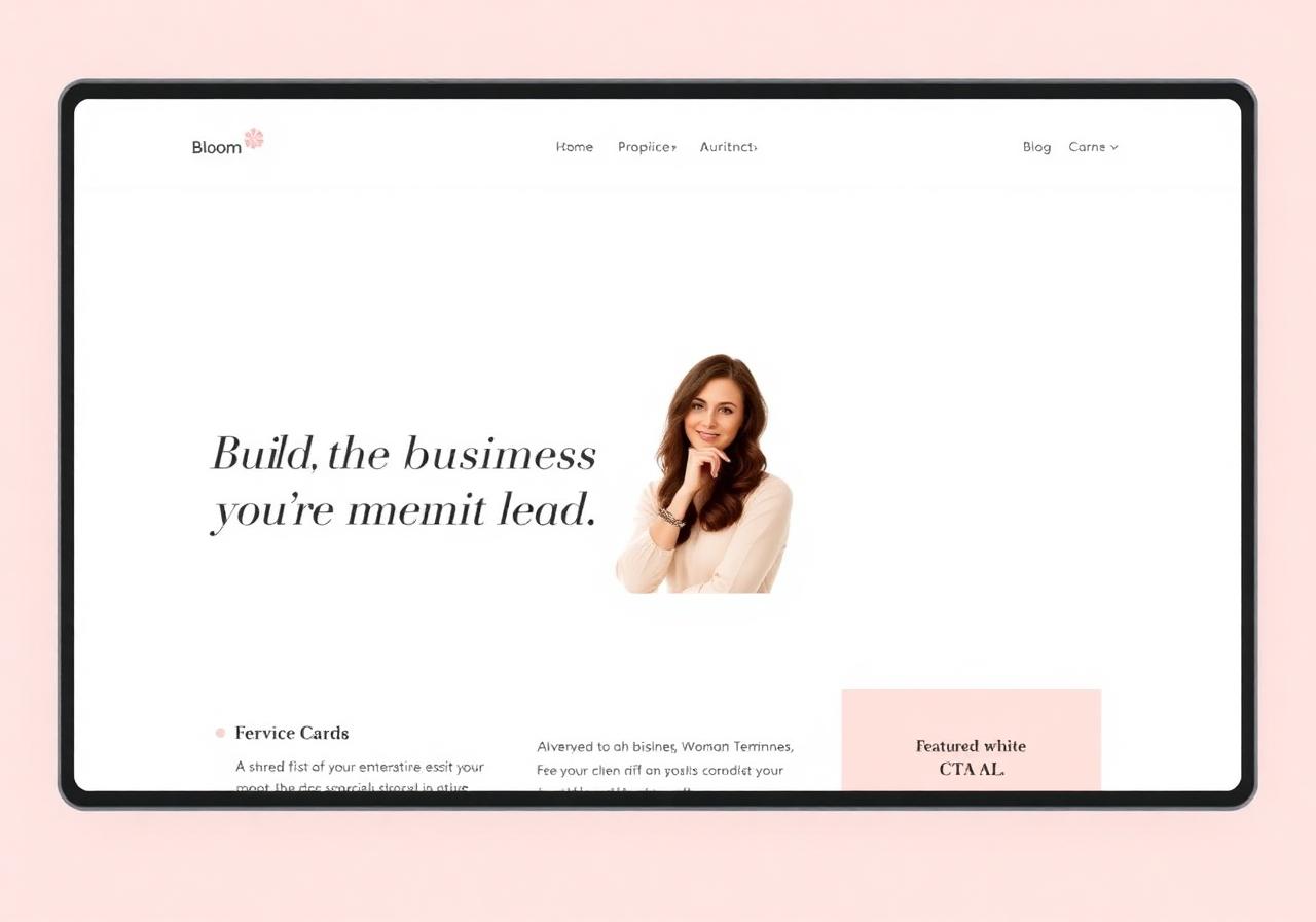 Bloom Coaching website design example