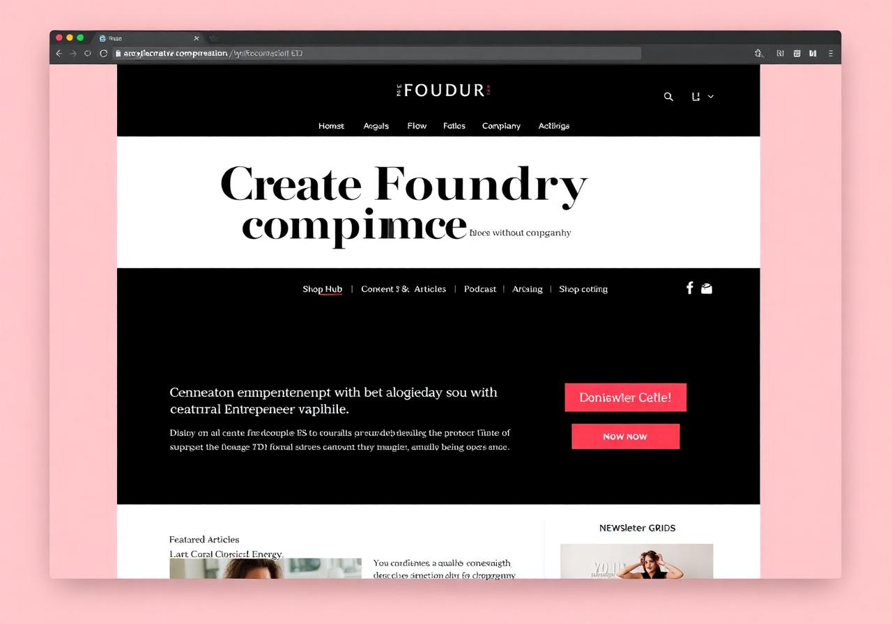The Foundry website design example