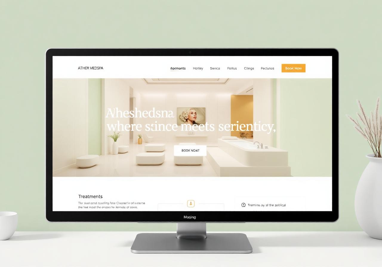 Aether Medspa website design example