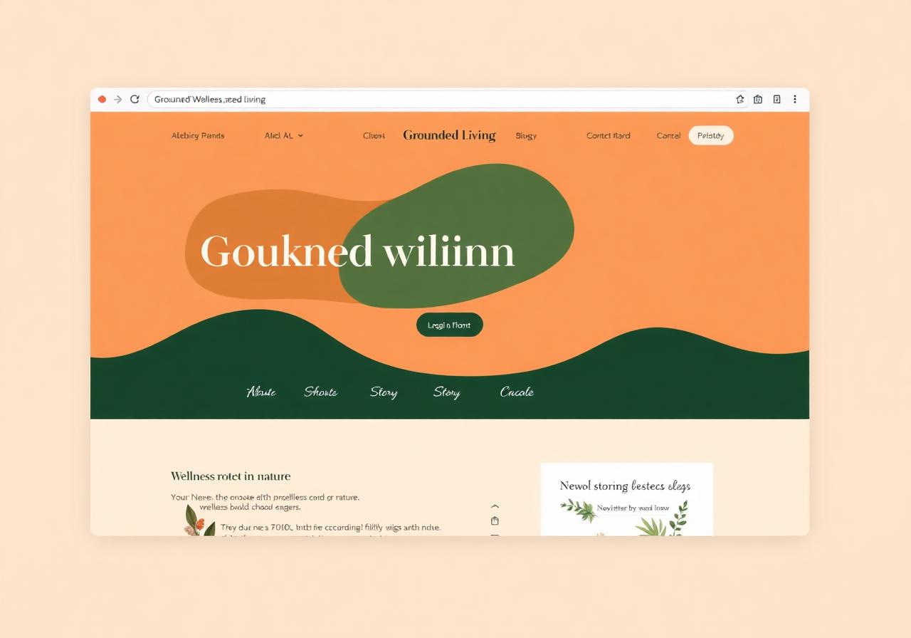Grounded Living website design example
